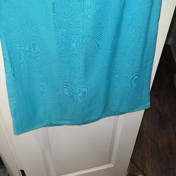 Vintage Teal R&K Originals Beaded Sheath Dress - Picture 5 of 11